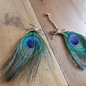 Betsey johnson peacock earrings